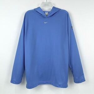 Vintage Nike Basketball Hoodie Center Swoosh Blue Y2K 2000s Mens Medium